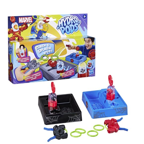 Hydro Pods Marvel Clash & Splash Duel Battle Set, Spider-Man Water Activated - Picture 1 of 8